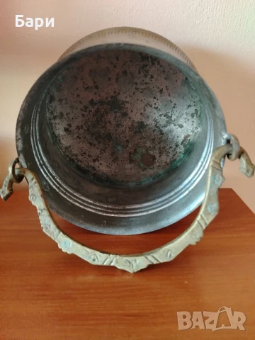 Старо малко котле, бакърче, меден съд,менец,менче, снимка 3 - Антикварни и старинни предмети - 51092660