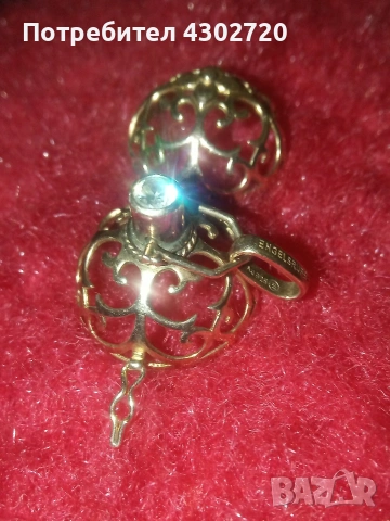 Engelsrufer - сребърен медальон със златно покритие-"Викач на ангели", снимка 3 - Колиета, медальони, синджири - 53987641