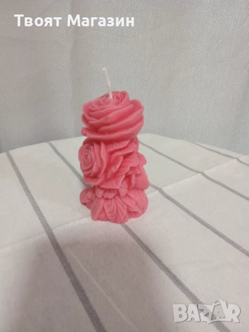 Свежа свещ във формата на роза в различни цветове, снимка 5 - Подаръци за рожден ден - 52681113