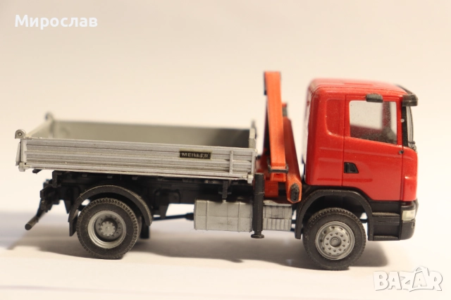 HERPA H0 1/87 SCANIA САМОСВАЛ КРАН КАМИОН МОДЕЛ, снимка 3 - Колекции - 52864846