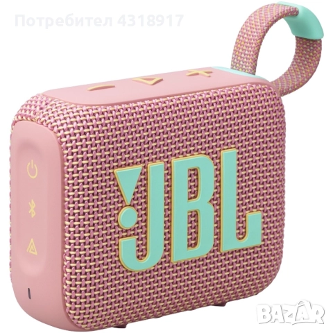 Портативна колонка JBL Go 4, IP67, Bluetooth, Auracast, Розова, снимка 3 - Тонколони - 52642591