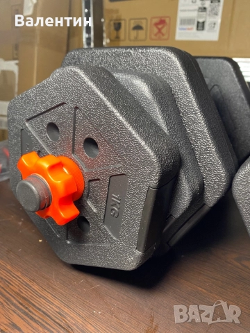 Дъмбели с обща маса 20кг с лост, снимка 3 - Фитнес уреди - 52671839