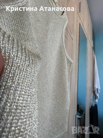 👚 Рипс потник с лъскави нишки, снимка 5 - Потници - 53056374