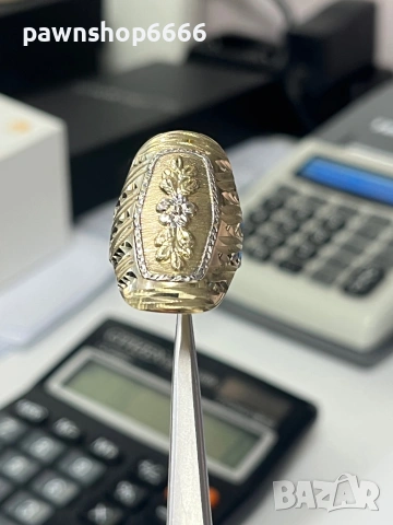 Златен пръстен 14 карата , снимка 3 - Пръстени - 53162062