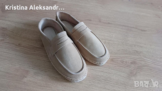 НОВИ Унисекс еспадрили от естествен велур, тип мокасини/лоуфъри, снимка 2 - Други - 50568336