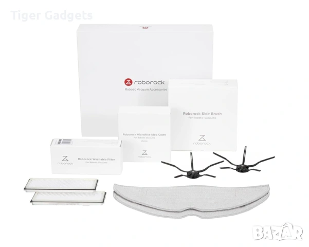 Оригинален комплект аксесоари за Roborock S7, S7+, 6 части - 2 филтъра, 2 четки и 2 мопа