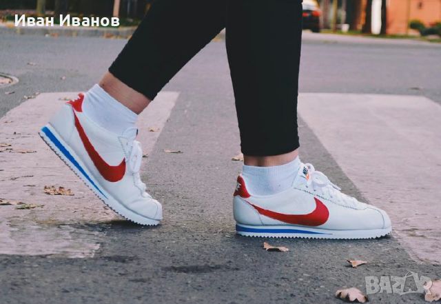 Nike Classic Cortez кожени маратонки номер 36-36,5, снимка 3 - Маратонки - 46059326