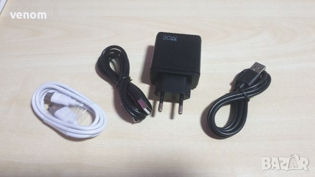 USB Type C кабел за телефон и зарядно устройство, снимка 1 - USB кабели - 44119216