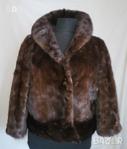 НОРКА / ВИЗОН  късо палтенце с 3/4 ръкав - М, снимка 2 - Якета - 53583015