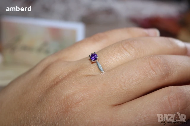 Нежен сребърен пръстен - модел PLR030, снимка 8 - Пръстени - 51341183