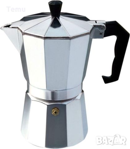 Алуминиева кафеварка за кафе за 6 кафета.  ☕️ Енергизирайте се с нашата алуминиева кафеварка за 6 ка, снимка 5 - Кафемашини - 45696164