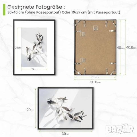 Рамка за картина 30 x 40 см,черен алуминий, снимка 4 - Други - 53731260