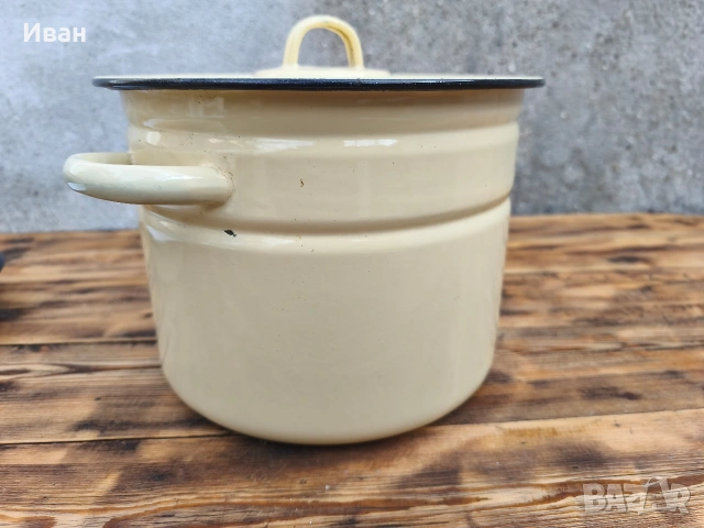 Руска емайлирана Тенджера СССР , снимка 2 - Съдове за готвене - 54117670