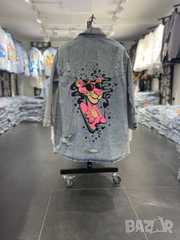 Дънково яке тип риза с анимационни герои на едро и дребно , снимка 3 - Якета - 51615427