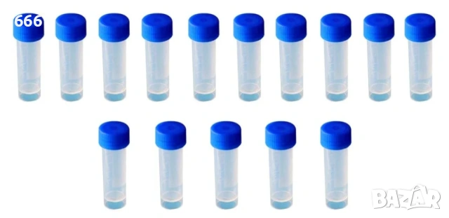 5mL пластмасови епруветки, опаковка от 75 броя, снимка 5 - Други стоки за дома - 54281312
