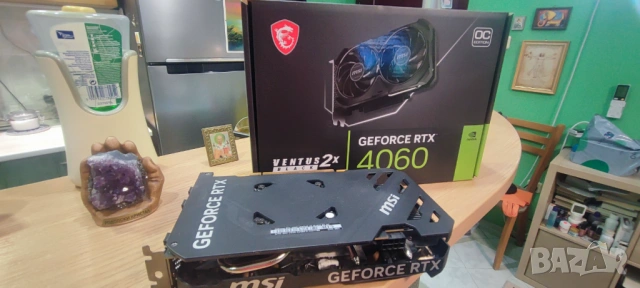 GeForce RTX 4060 Ventus 2X Black 8GB OC, снимка 3 - Видеокарти - 53470262