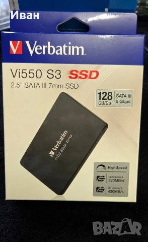 НОВО SSD Verbatim Vi550 S3 128GB