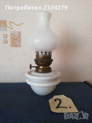 Стари газени лампи, порцелан и стъкло. , снимка 6 - Антикварни и старинни предмети - 45255275