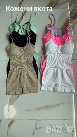 Оформящи къси гащеризони с тънки презрамки, снимка 2 - Гащеризони - 49657060