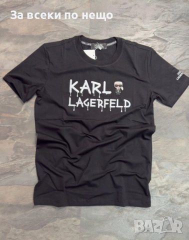 Karl Lagerfeld Мъжка Тениска👕Мъжка Блуза С Къс Ръкав Карл Лагерфелд - 2 Цвята Код NGHSP82, снимка 2 - Тениски - 53924426