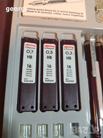 комплект прибори за чертане пергел и рапидографи Rotring HI Tech 33/1, снимка 4 - Други услуги - 53377270