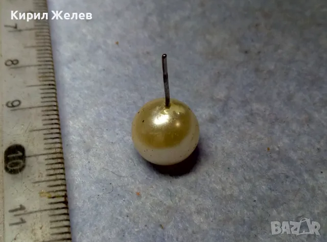 СТАРА ПЕРЛЕНА ОБЕЦА КЛАСИЧЕСКИ МОДЕЛ с ЩИФТ от БЛАГОРОДНА СТОМАНА 48246, снимка 9 - Обеци - 49732948