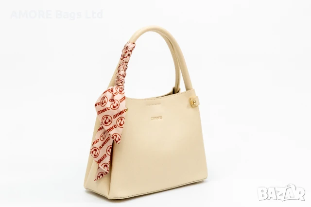 Ежедневна дамска чанта AMORE Fiorella - Cream, снимка 2 - Чанти - 50657832