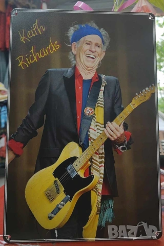 Keith Richards-метална табела (плакет), снимка 4 - Китари - 53798872