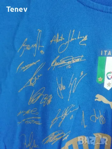 Италия 2006 Световни Шампиони оригинална тениска с автографи на отбора Italy Campioni Del Mondo Puma, снимка 11 - Тениски - 50218550
