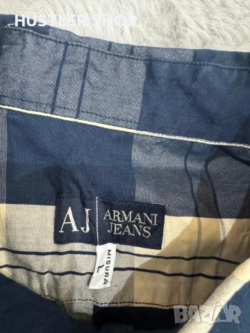 Мъжка риза ARMANI JEANS. Размер L, снимка 4 - Ризи - 54093393