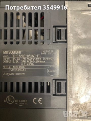Честотен регулатор(инвертор) Mitsubishi 0,75кw/220V, снимка 4 - Други машини и части - 52361981