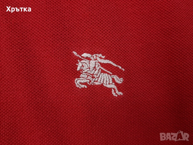 Burberry Brit - Оригинална мъжка тениска с яка размер XL, снимка 6 - Тениски - 54066380