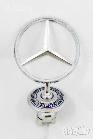 Емблема мерник за Mercedes Benz Silver Logo, снимка 2 - Аксесоари и консумативи - 45059275