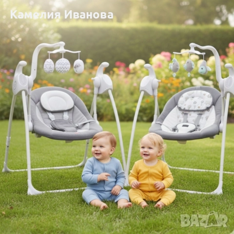 Електрическа люлка за бебе Zizito Hana, снимка 2 - Детски люлки - 52087354