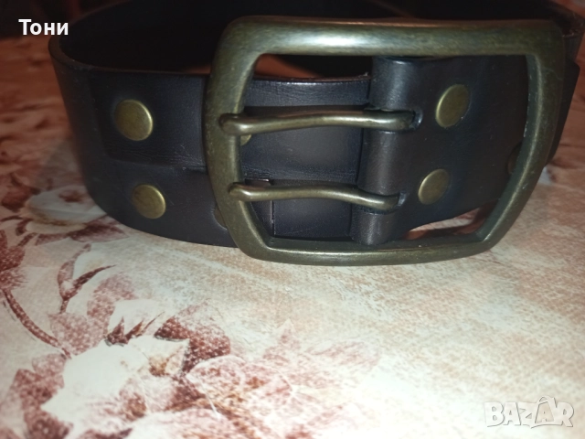 Нов Мъжки Колан Изцяло от Естествена Кожа 100см., снимка 7 - Колани - 52675782