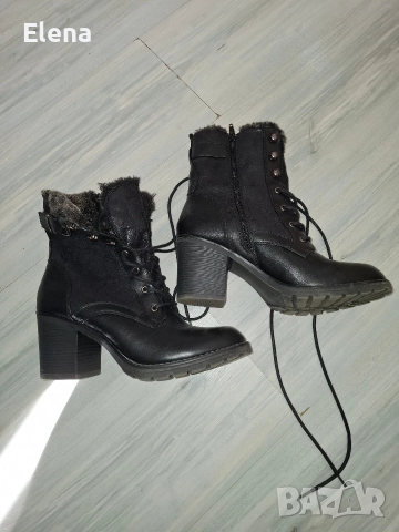 Дамски черни елегантни боти в размер 41. 