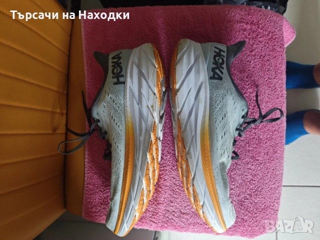 Мъжки маратонки Hoka Clifton 8 Trainers UK Size 12.5 EU 47 сиви grey, снимка 4 - Маратонки - 52004439