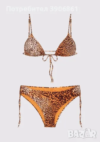 Италиански бански от две части тип триъгълник - тигров десен, снимка 12 - Бански костюми - 49461490