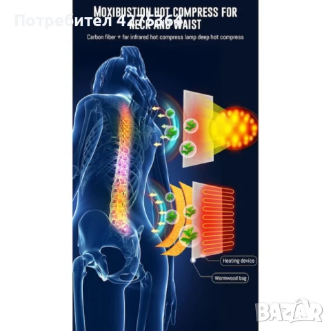Масажен матрак с вибрационно отопление и масаж на краката – Пълна релаксация у дома, снимка 5 - Масажори - 50940180