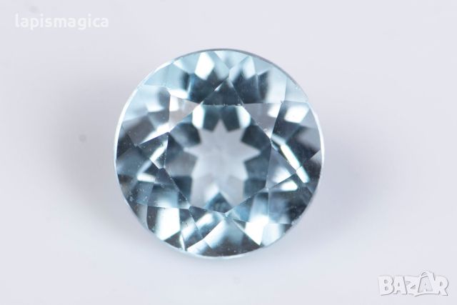 Син топаз 1.11ct 6.1mm кръгла шлифовка #1, снимка 1 - Други - 46368790