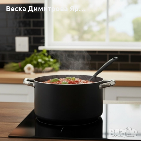 Алуминиева тенджера с мраморно покритие и капак – здравословно готвене без загаряне