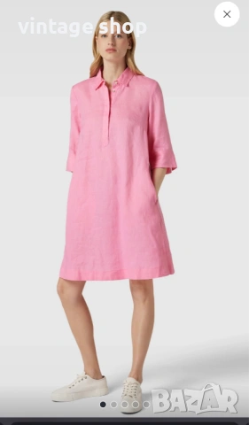 Ленена рокля в розово Christian Berg, размер М/L, снимка 12 - Рокли - 53812725