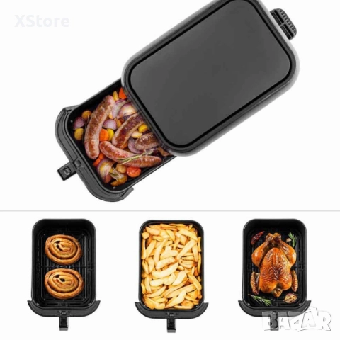 Фритюрник с горещ въздух Muhler MFX-815, 1700W, 8L с подарък книга с 69 рецепти!, снимка 12 - Фритюрници - 52258476