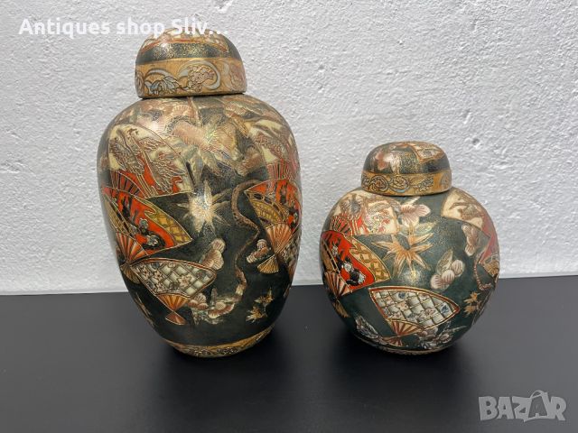 Китайски порцеланови урни / ръчна изработка. №5361, снимка 4 - Антикварни и старинни предмети - 45670350