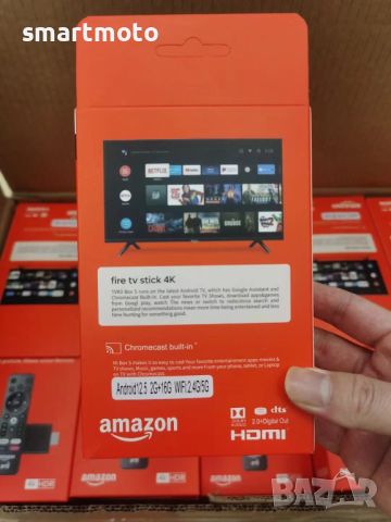 ТВ бокс 4к Amazon Fire tv stick r6 Rockchip 3228A Quad-Core, снимка 4 - Приемници и антени - 46135820