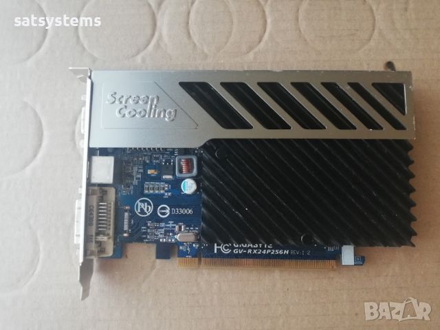 Видео карта ATi Radeon Gigabyte HD 2400 Pro 256MB GDDR2 64bit PCI-E, снимка 1 - Видеокарти - 46232942