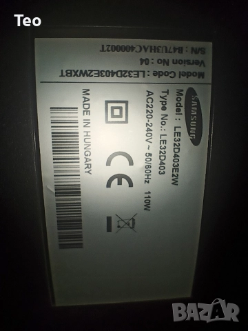 SAMSUNG LE32D403E2W на части BN94-06068L BN41-01702A, SST320_3UA011 , снимка 5 - Части и Платки - 51750899
