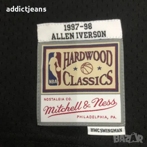 Мъжки потник Mitchell & Ness Allen Iverson Philadelphia 76ers season 1997-98 размер XL, снимка 9 - Спортни дрехи, екипи - 49148117