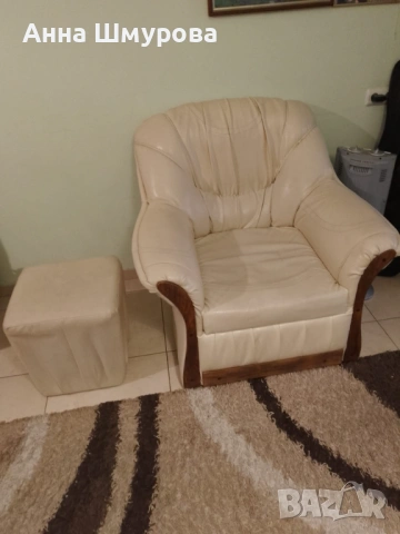 Комплект мебели „Скарлет“ – мека мебел от еко кожа   , снимка 3 - Дивани и мека мебел - 53921054