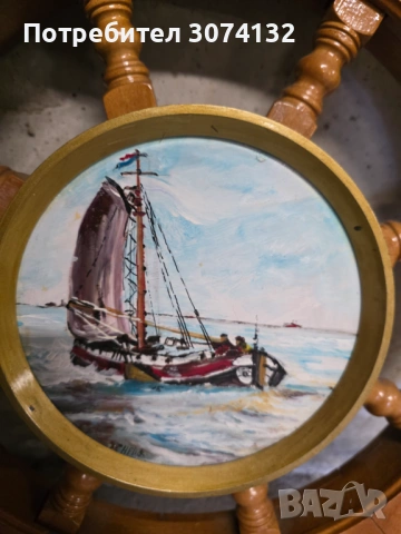 Ръчно рисуван корабен рул, снимка 2 - Други - 54229805